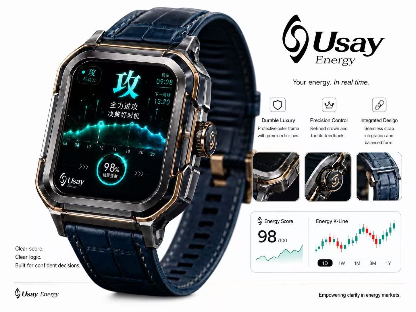 Usay Energy 手表结构与产品细节展示